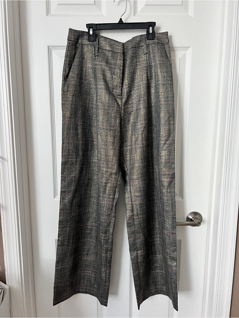 Jason Wu Black and Gray Plaid Dress Pants